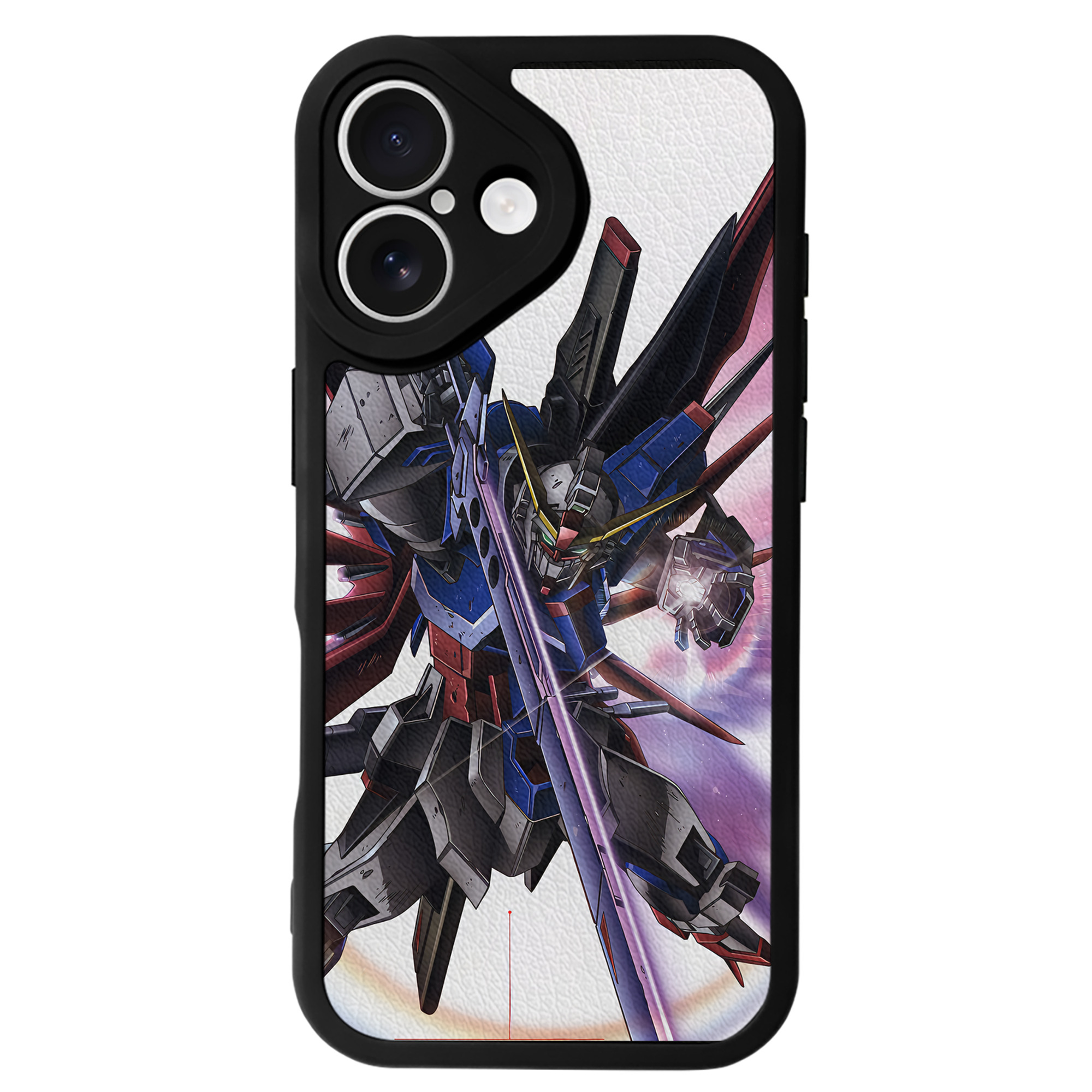（画像用） 機動戦士ガンダム Mobile Suit Gundam 【iPhone 16シリーズ対応】シリコンスマホケース（レザー調） 材質：シリコン